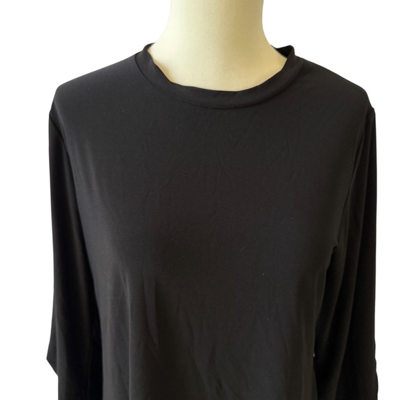 SYMPLI CREW LANTERN TOP STRETCH JERSEY 3/4 SLEEVES CASUAL WORK MINIMALIST NWT 6 - Picture 3 of 12